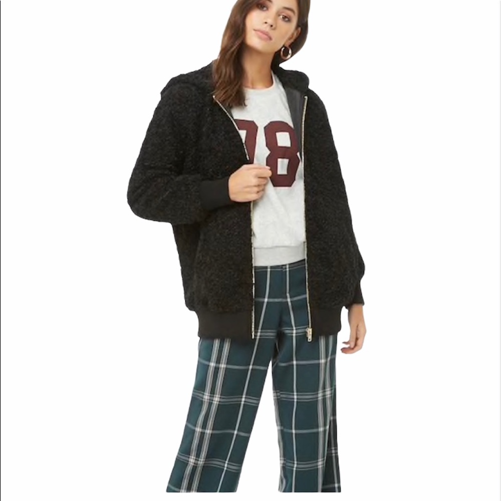 Faux Shearling Bomber Jacket